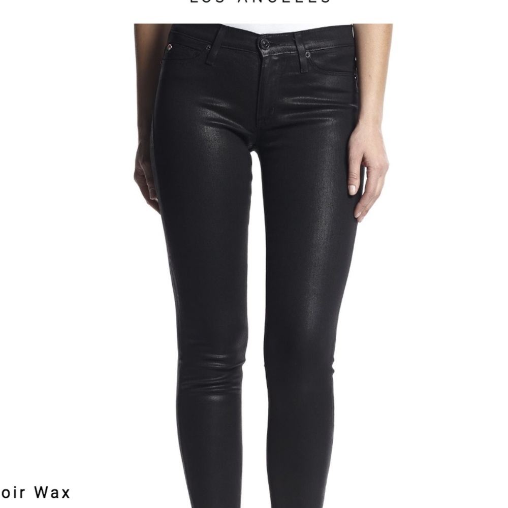Hudson Coated Black Skinny Jean